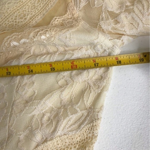 Free People Lacey Affair in Tea Dress Women Size Small Crochet Boho Mini Cream - Picture 13 of 16